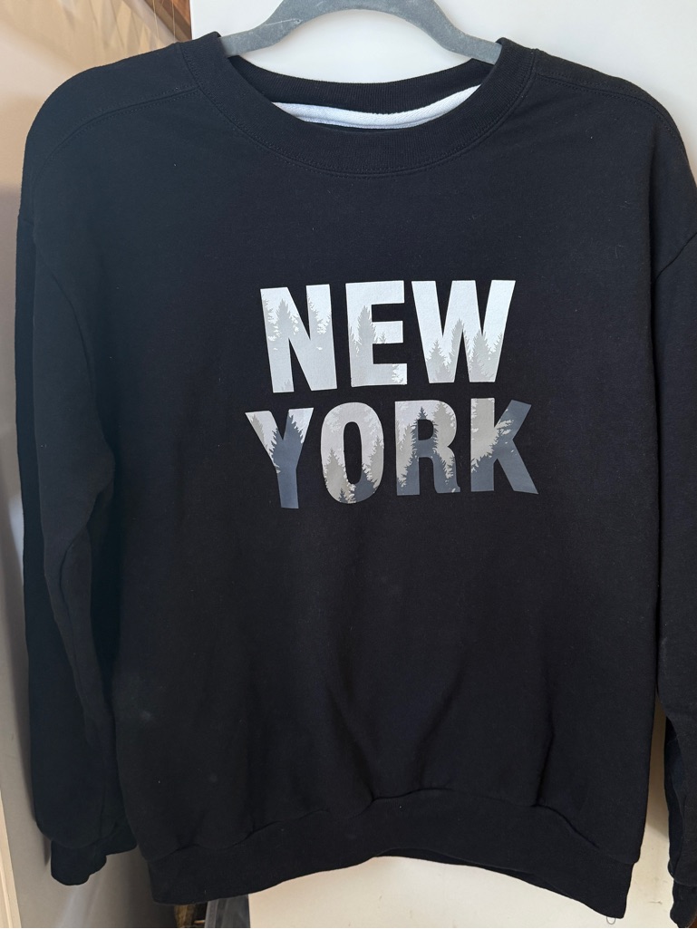 Woodsy New York Black Crewneck